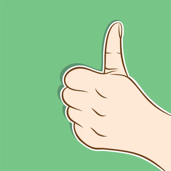 Hüvelykujját felfelé vagy szerencsét ikon — Stock Vector
