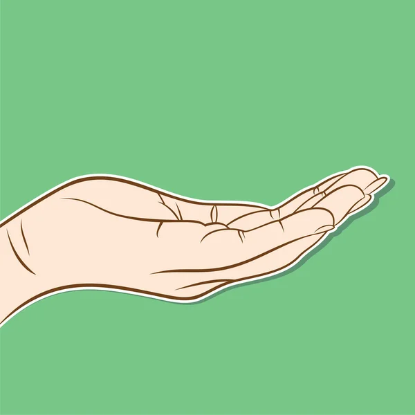 Leere Hand für jeden Gegenstand — Stockvektor