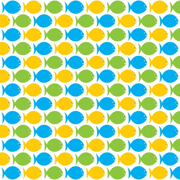 Fondo patrón de peces de colores — Vector de stock