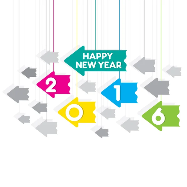 新年あけましておめでとうございます 2016年グリーティングのデザイン — ストックベクタ