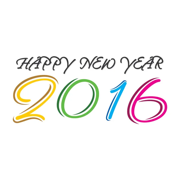 Creative typography design of happy new year 2016 — Stock Vector
