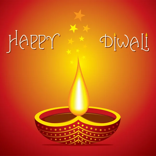 Χαρούμενη αφίσα diwali ή ευχετήρια σχεδίαση — Διανυσματικό Αρχείο