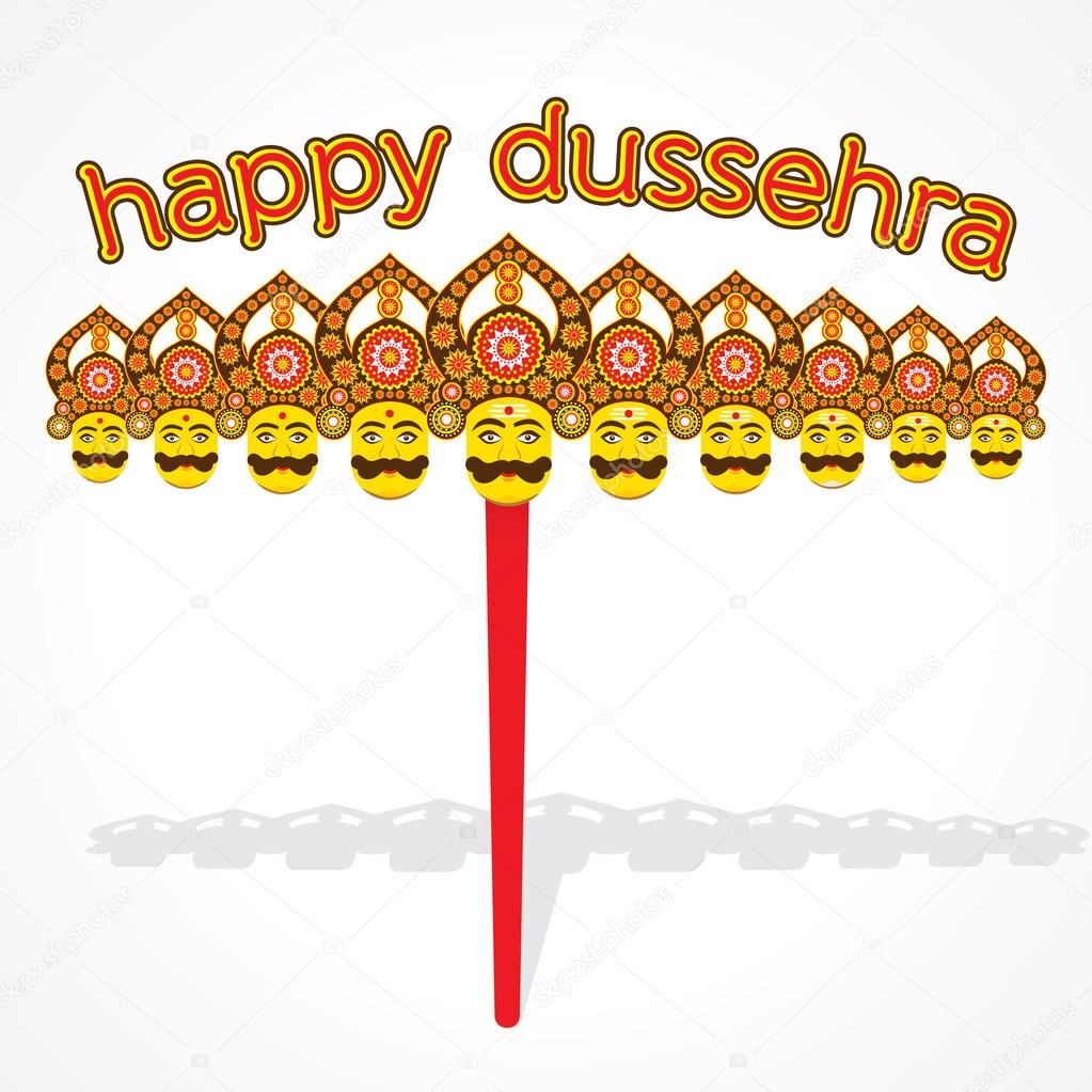 happy dussehra festival greeting card or poster design