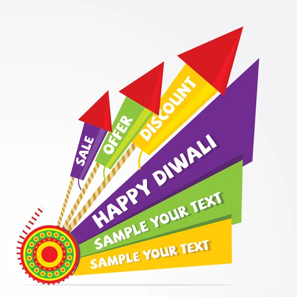 Kreativa diwali erbjudande banner design — Stock vektor