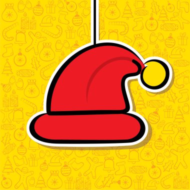 Noel Noel Baba şapkası Icon asılı