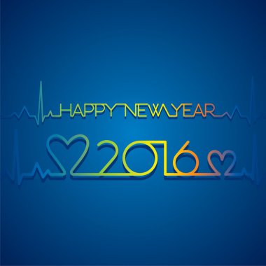 Yeni yıl 2016 yaratıcı posteri