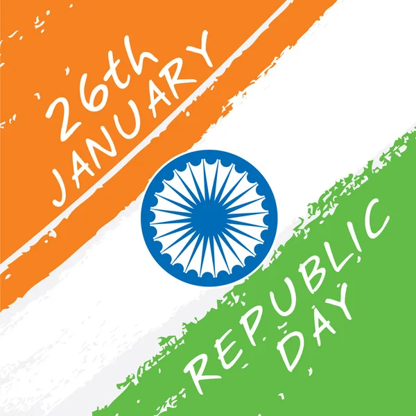 Creative happy republic day greeting — Stock Vector