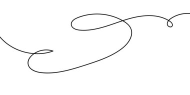 Dalgalı kıvrımlı bir çizgi. Karalamalar soyut desen oluşturur. Kıvrımlı karalama çizgisi, zarif şekilli, karışık iplikli ve vektör biçiminde sürekli fırça darbeleriyle akan bir arkaplan oluşturur