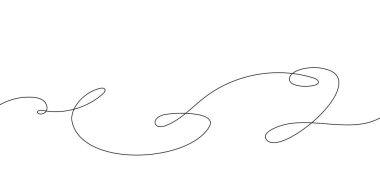 Devamlı kıvrımlı kablo oluşum döngüleri, karmaşalar ve girdaplar. Çağdaş sanatsal projeler için dekoratif vektör unsuru oluşturan organik bükümlü soyut el yazması çizimi, afiş, tek satır