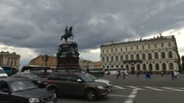  Nicholas 1, çok sayıda turist St Petersburg St Petersburg anıt hızlandırılmış fotoğrafçılık