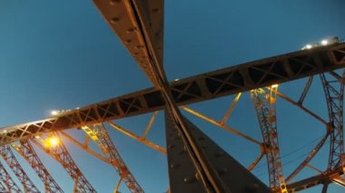 Hızlandırılmış fotoğrafçılık Bolsheokhtinsky Bridge St Petersburg