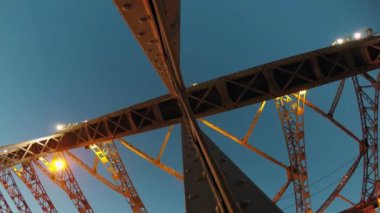 Hızlandırılmış fotoğrafçılık Bolsheokhtinsky Bridge St Petersburg