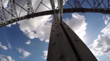 Hızlandırılmış fotoğrafçılık Bolsheokhtinsky Bridge St Petersburg