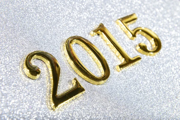 New year composition of golden numbers 2015 year — Stock Photo, Image