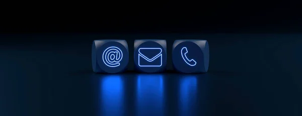 Arkaplandaki neon ışığı olarak soyut bağlantı simgesi - 3B Görüntü