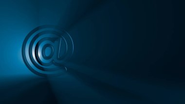 Sis arkaplanının önündeki soyut iletişim simgesi - 3B Resim