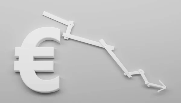 abstract euro coins as finance symbol - 3D Illustration