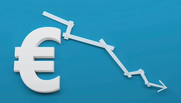 Resumo Moedas Euro Como Símbolo Financeiro Ilustração — Fotografia de Stock
