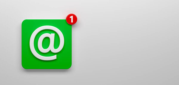 абстрактный символ контакта перед фоном - 3D иллюстрация