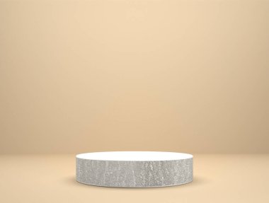 Arkaplandaki sunum aşaması olarak soyut şablon - 3B Resim