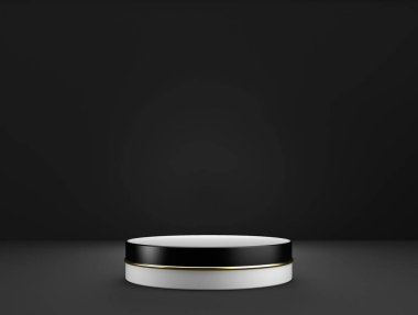 Arkaplandaki sunum aşaması olarak soyut şablon - 3B Resim