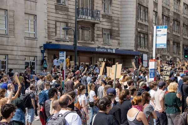 Лидс Великобритания Июня 2020 Года Протестующие Центре Лидса Против Жизни — стоковое фото