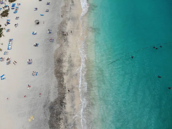 Foto Aérea Bela Praia Cabo Verde Capo Verde Mostrando Barcos — Fotografia de Stock