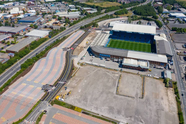 Foto Aerea Dello Stadio Calcio Elland Road Leeds West Yorkshire — Foto Stock