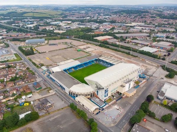 Leeds Julho 2019 Fotografia Aérea Elland Road Football Club Tirada — Fotografia de Stock