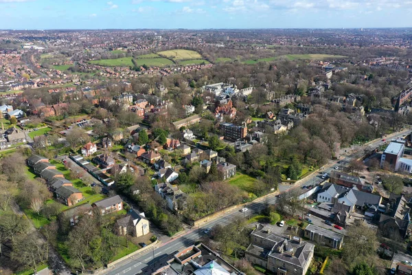 Aerial Photo Look Area Leeds Known Headingley West Yorkshire Featuring — стокове фото