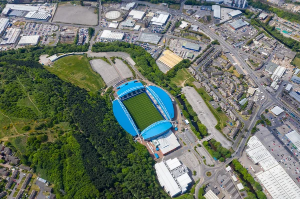 Fotografia Aérea Estádio John Smith Casa Huddersfield Town Football Club — Fotografia de Stock