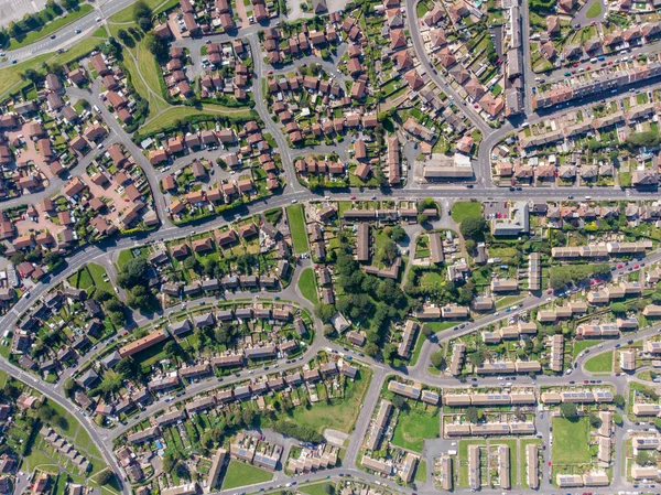 Luchtfoto Van Britse Stad Middleton Leeds West Yorkshire Met Typische — Stockfoto