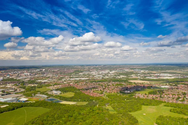 Luftaufnahme Der Stadt Leeds Vom Dorf Middleton Und Middleton Park — Stockfoto