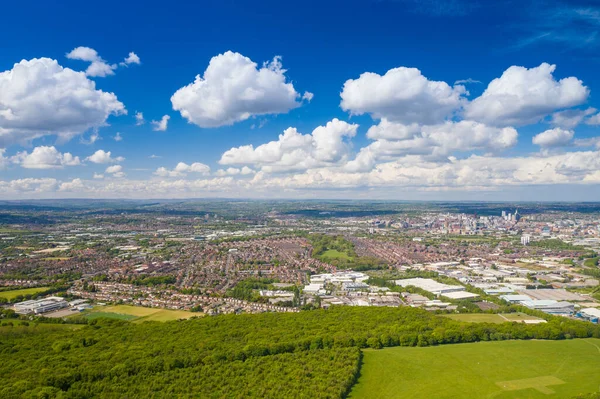 Luftaufnahme Der Stadt Leeds Vom Dorf Middleton Und Middleton Park — Stockfoto