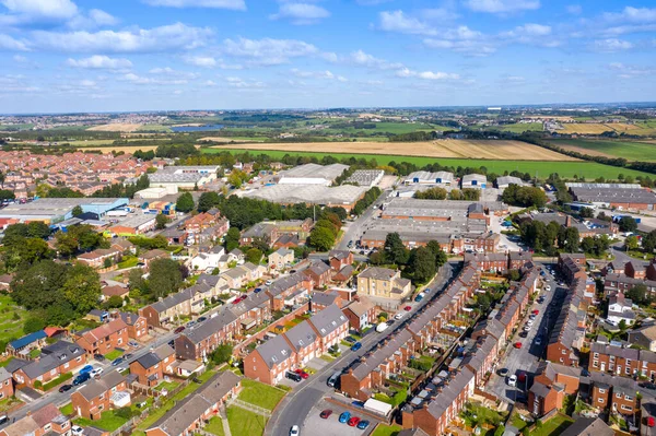 Foto Aérea Ciudad Británica Ossett Una Ciudad Mercado Dentro Del — Foto de Stock