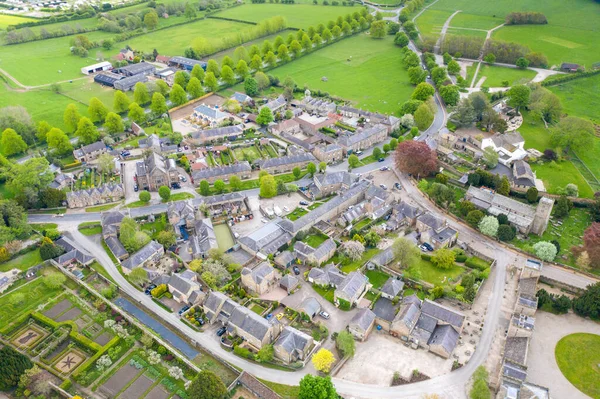 Aerial Photo Small Village Ripley Harrogate North Yorkshire — Stock Photo, Image