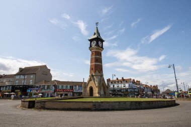 Skegness UK, 7 Ağustos 2019: Doğu Lindsey bölgesindeki güzel deniz kenarı Skegness, İngiltere