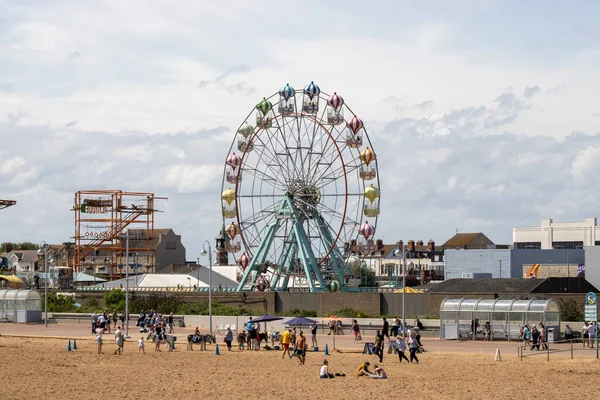Skegness UK, 7 Ağustos 2019: Doğu Lindsey bölgesindeki güzel deniz kenarı Skegness, İngiltere