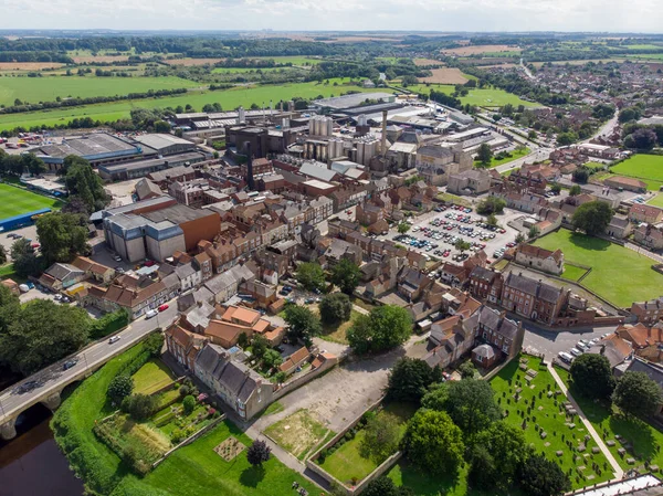 Foto Aérea Histórica Ciudad Tadcaster Situada West Yorkshire Reino Unido — Foto de Stock