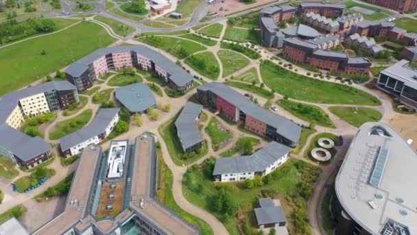 Flygbilder Från Stora Universitetsbyggnaderna Constantine College Staden York North Yorkshire — Stockvideo