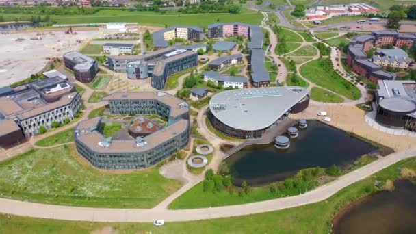 Filmagem Aérea Grande Universidade York Cidade York North Yorkshire Reino — Vídeo de Stock