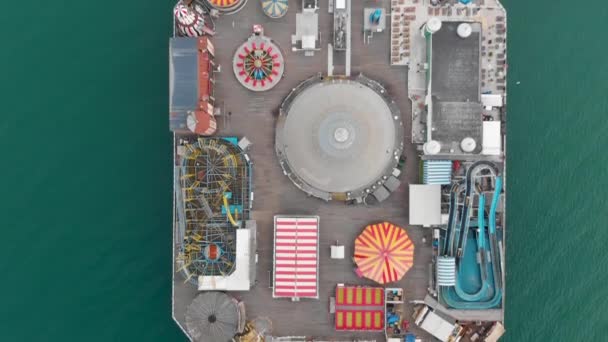 Letecké Záběry Slavného Brighton Pier Oceánu Nachází Jižním Pobřeží Anglie — Stock video