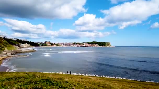 Zeitraffer Aufnahmen Des Stadtzentrums Von Scarborough East Yorkshire Großbritannien Die — Stockvideo