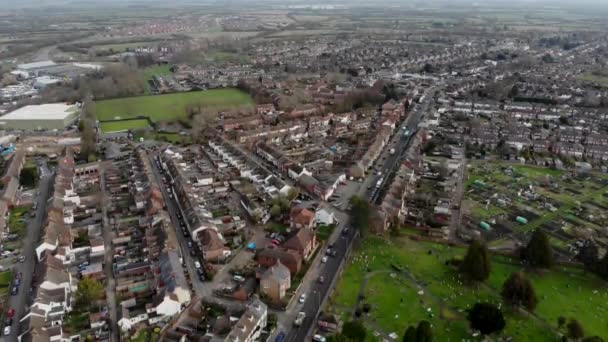 Zdjęcia Lotnicze Brytyjskiego Miasta Aylesbury Które Znajduje Się Pobliżu Oxfordu — Wideo stockowe