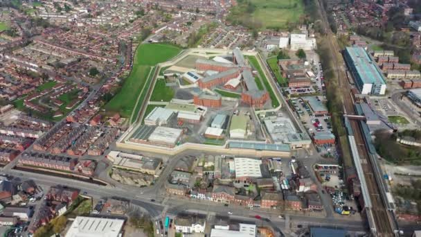 Imágenes Aéreas Aviones Tripulados Del Centro Ciudad Wakefield West Yorkshire — Vídeo de stock