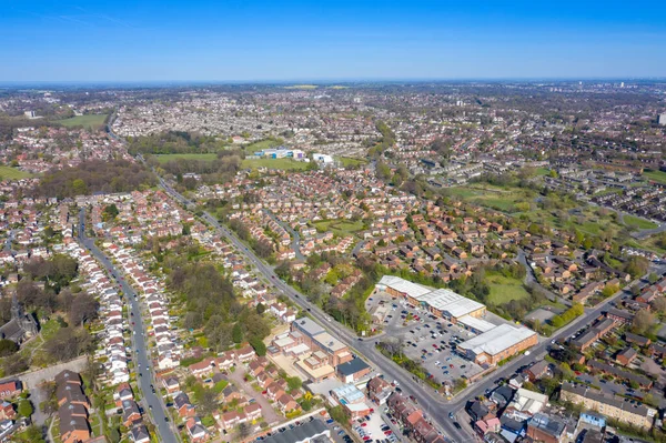Aerial Photo British City Meanwood Leeds West Yorkshire Показує Типові — стокове фото