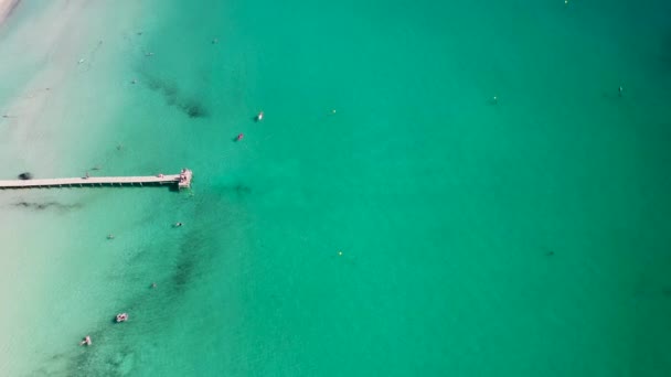 Static Aerial Drone Footage Beach Front Spanish Island Majorca Mallorca — Vídeo de Stock