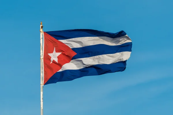 Kubanische Flagge über Havanna — Stockfoto
