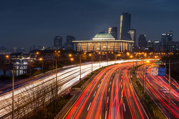 Yeouido al anochecer — Foto de Stock