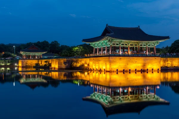 Anapji Pond at Sunset — Stock Photo, Image